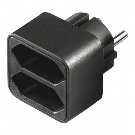 Goobay NK 002 adattatore per presa di corrente Tipo C (Europlug) Nero (51002)