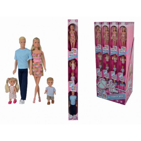 Simba Steffi Love Famiglia (Steffi, Kevin, Evi, Timmy) Tubo Display 24Pz (105738565)