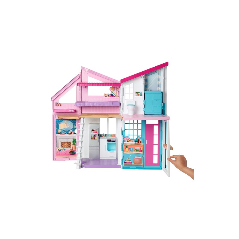 Barbie Casa di Malibu, Playset Richiudibile su Due Piani con Accessori,  Giocattolo per Bambini 3+ Anni, FXG57 (FXG57)