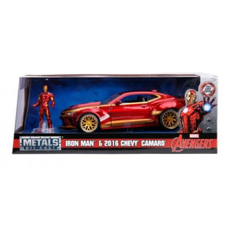 Simba Marvel Ironman Chevy Camaro Ss Del 2016 In Scala 1:24 Con Personaggio Di Ironman In Die Cast (253225003)