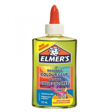 Elmer's Colla Liquida Colore VERDE TRANSLUCIDO, Flacone da 147 ml, Ideale per lo slime (2109504)