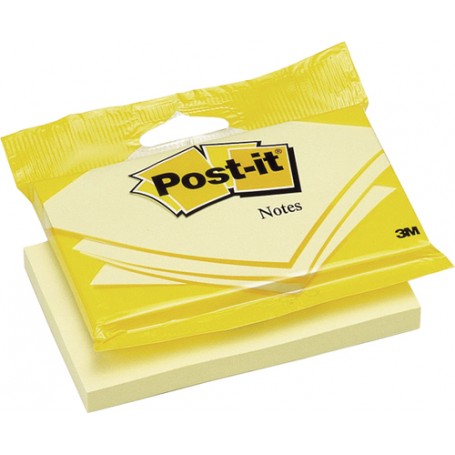 Post-It Foglietti rettangolari Giallo Canary 76 mm x 127 mm - 100 fogli. Gli originali! (27010)