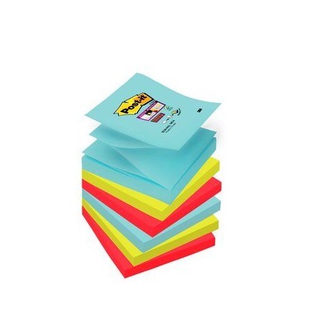 Post-It R330-6SS-MIA pouch autoadesiva Quadrato Colore acqua, Lime, Rosso 90 fogli (6412A)