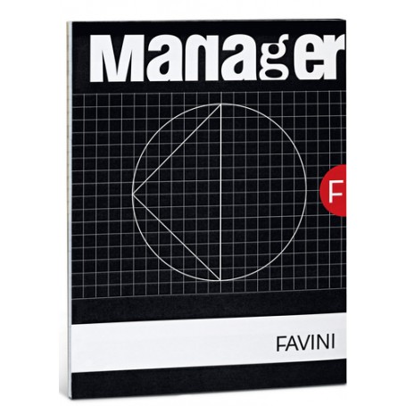 Favini Manager quaderno per scrivere A4 90 fogli Nero, Bianco (A423614)