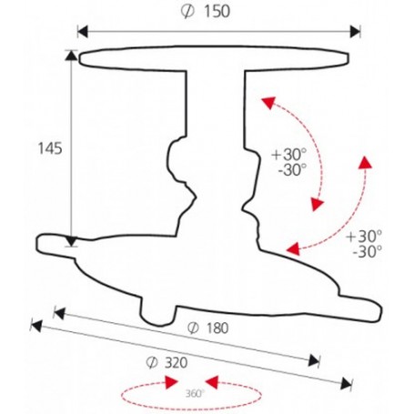 ITB AMOM06080 supporto per proiettore Soffitto Nero (AMOM06080)