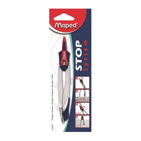 Maped Stop System Alluminio, Nero, Rosso (019600)