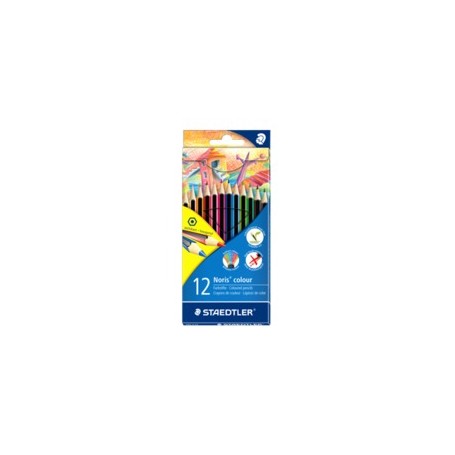 Staedtler Noris colour 185 pastello colorato Nero, Blu, Marrone, Verde, Azzurro, Verde chiaro, Magenta, Arancione, Pes (185 C12)