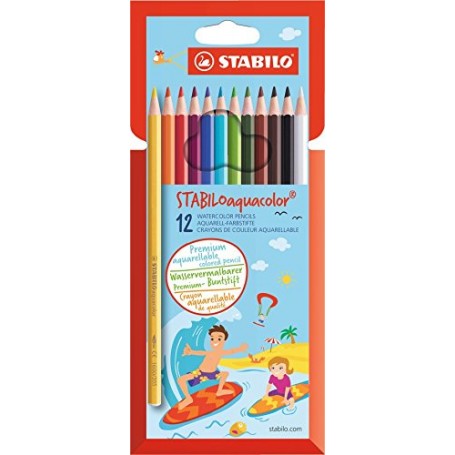 STABILO Aquacolor pastello colorato Multicolore 12 pz (1612-6)
