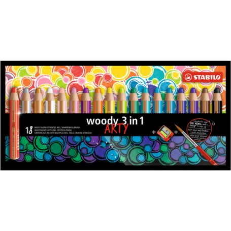 STABILO woody ARTY pastello colorato Multicolore 18 pz (880/18-1-20)