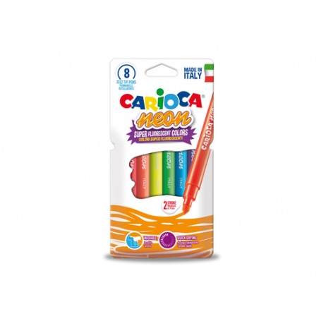 Carioca Neon marcatore Fine/Medio Multicolore 8 pz (42785)