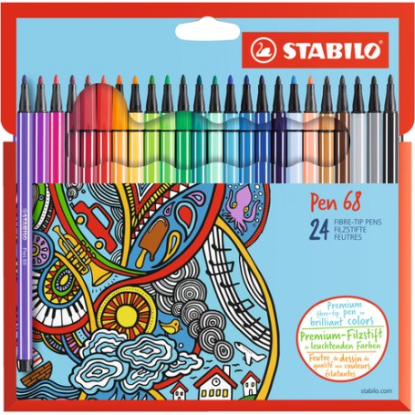STABILO Pen 68 marcatore Fine Multicolore 24 pz (6824-7)