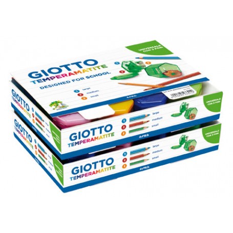 Giotto 233000 temperino Temperamatite manuale Blu, Verde, Arancione, Rosa, Giallo (233000)