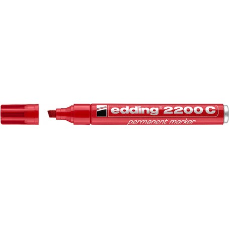 Edding 4-2200C 002 marcatore permanente Punta smussata Rosso (4-2200C 002)