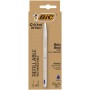 BIC Cristal Re'New, Penna Ricaricabile Blu a Sfera, Fusto in Metallo (Punta 1mm), Confezione 1 Penna + 2 Ricariche (997202)