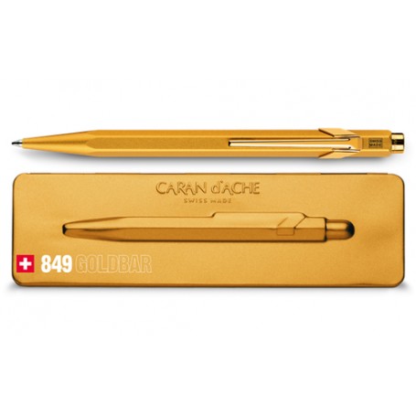 Caran d-Ache 849 Goldbar Blu Penna a sfera retrattile a clip 1 pz (849999)