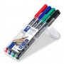 Staedtler Lumocolor 313 WP4 marcatore permanente Nero, Blu, Verde, Rosso 4 pz (313 WP4)