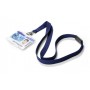 Durable Textile lanyard SOFT COLOUR midnight blue tracolla Supporto per badge Metallo, Tessile Blu (8127-28)