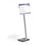 Durable 481323 stand informativo e supporto per brochure A3 Acrilico Argento (4813-23)