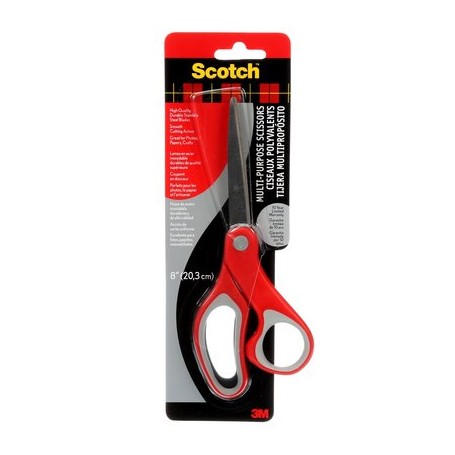Scotch 1428 forbici da cancelleria Universale Taglio a zig zag Grigio, Rosso, Acciaio inossidabile (47827)
