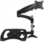StarTech.com Supporto per singolo Monitor con base per portatile ad altezza regolabile One Touch (ARMUNONB)