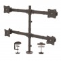 StarTech.com Braccio Articolato da Scrivania per 4 Monitor - Supporto per 4 Schermi VESA fino a 27" - Struttura in Acc (ARMQUAD)