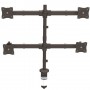 StarTech.com Braccio Articolato da Scrivania per 4 Monitor - Supporto per 4 Schermi VESA fino a 27" - Struttura in Acc (ARMQUAD)