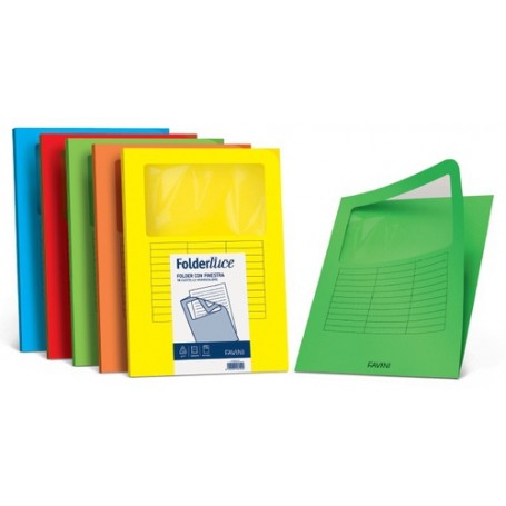 Favini Folder con finestra Carta Verde A4 (A51M124)