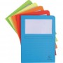 Exacompta Pack of 50 Window Folders Cartone Blu, Verde, Arancione, Rosso, Giallo A4 (50550E)