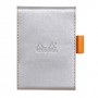 Rhodia Notepad cover + notepad N°11 quaderno per scrivere A7 80 fogli Argento (118101C)