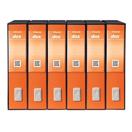 Esselte Dox 2 raccoglitore ad anelli A4 Nero, Arancione (D26202)