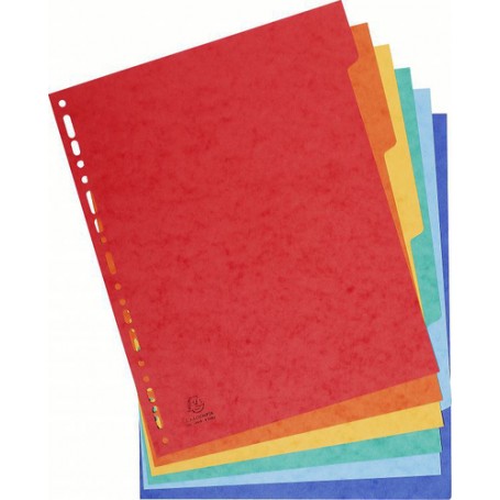 Exacompta 2406E divisore Cartoncino Multicolore 6 pz (2406E)