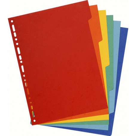 Exacompta 2606E divisore Cartoncino Multicolore 6 pz (2606E)