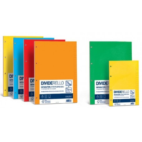 Favini Dividerello "Rubricabili" divisore Multicolore 20 pz (A56Y304)