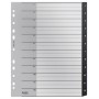Leitz 12090000 intercalare Indice a linguetta vuota Polipropilene (PP) Nero, Bianco (12090000)