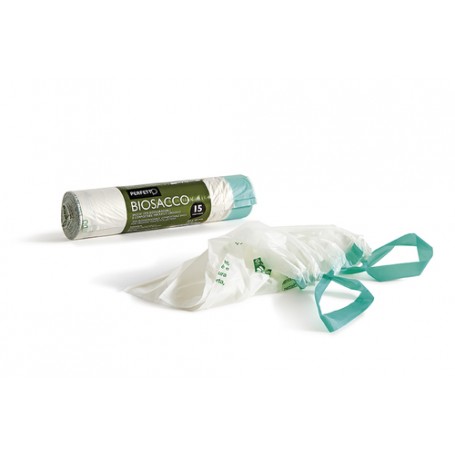 Perfetto Biosacco sacchetto per rifiuti 10 L Traslucido 15 pz (0359D)