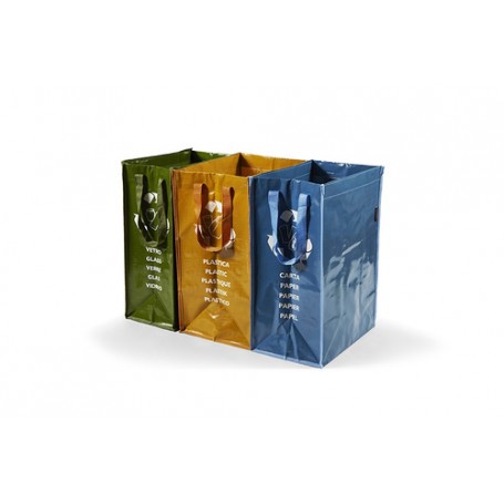 Perfetto 0468D cestino per rifiuti Rettangolare Blu, Verde, Giallo (0468D)