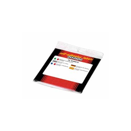 Markin X10035 etichetta autoadesiva Rettangolo con angoli arrotondati Permanente Bianco 90 pz (X10035)