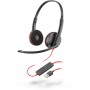 POLY Blackwire C3220 Auricolare Cablato A Padiglione Ufficio USB tipo A Nero (209745-201)