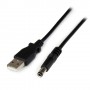 StarTech.com Cavo di alimentazione USB a spina 5,5mm - Connettore barrel Jack di tipo N - 5V DC - 2m (USB2TYPEN2M)