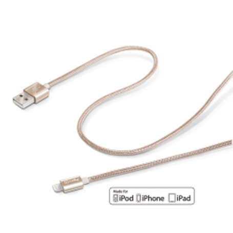 Celly 1.0M USB - Lightning M/M 1 m Oro (USBLIGHTTEXGD)