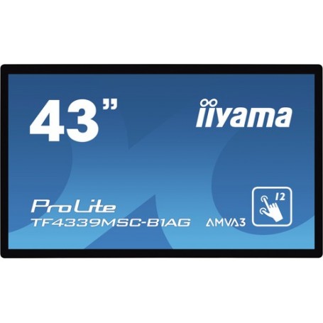 iiyama ProLite TF4339MSC-B1AG monitor touch screen 109,2 cm (43") 1920 x 1080 Pixel Multi-touch Multi utente Ne (TF4339MSC-B1AG)