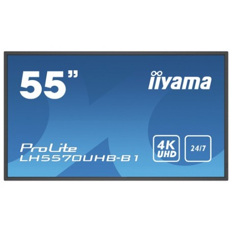 iiyama LH5570UHB-B1 visualizzatore di messaggi Pannello piatto per segnaletica digitale 138,7 cm (54.6") VA 4K Ul (LH5570UHB-B1)