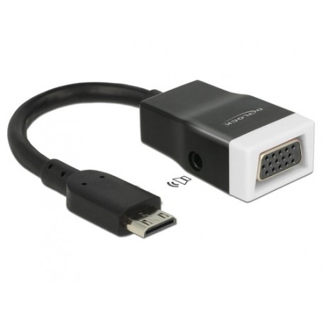 DeLOCK 65588 cavo e adattatore video HDMI-mini C VGA, 3.5mm Nero (65588)