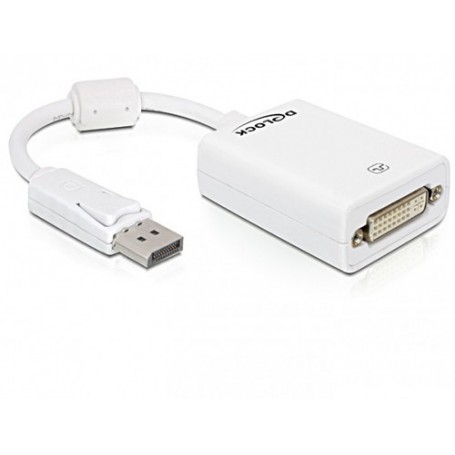 DeLOCK 61765 cavo e adattatore video 0,125 m DisplayPort DVI-I Bianco (61765)