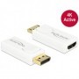 DeLOCK 65580 adattatore per inversione del genere dei cavi Displayport 1.2 HDMI Bianco (65580)