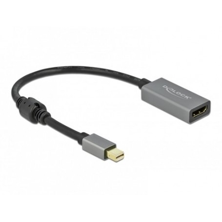 DeLOCK 66570 cavo e adattatore video 0,2 m Mini DisplayPort HDMI tipo A (Standard) Nero, Grigio (66570)