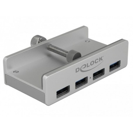 DeLOCK 64046 hub di interfaccia USB 3.2 Gen 1 (3.1 Gen 1) Type-A 5000 Mbit/s Argento (64046)