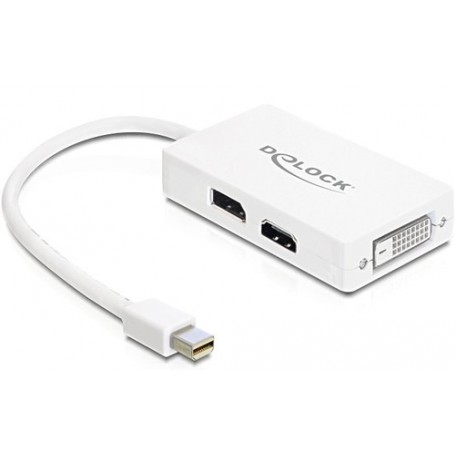 DeLOCK 0.16m DisplayPort/VGA + HDMI + DVI 0,16 m Mini DisplayPort VGA (D-Sub)+ HDMI + DVI Bianco (62630)