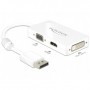 DeLOCK 0.16m DisplayPort/VGA+HDMI+DVI-D 0,16 m VGA (D-Sub)+ HDMI + DVI Bianco (62655)
