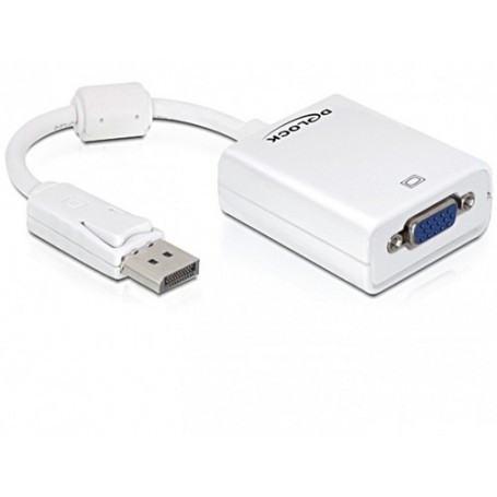 DeLOCK 61766 cavo e adattatore video 0,125 m DisplayPort VGA Bianco (61766)